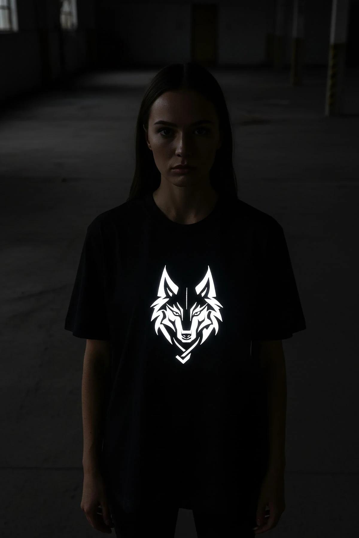 Reflective festival graphic t