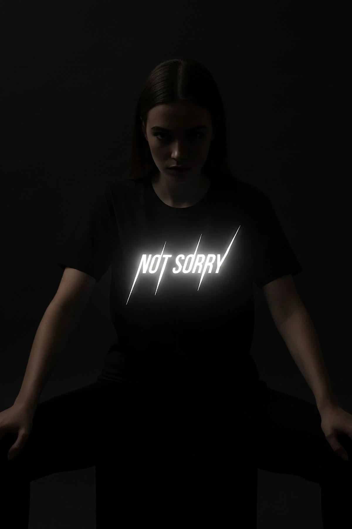 Reflective statement tee black with