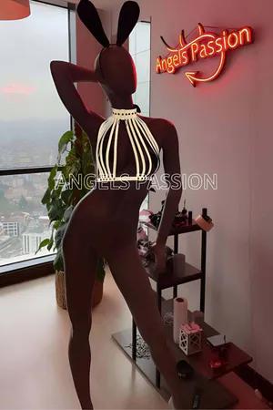 Reflective Strappy Halter Top with O-Ring Neck