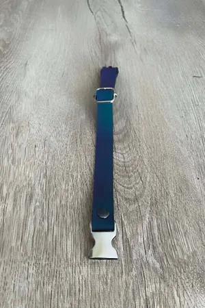 Iridescent Reflective Safety Strap Quick-Release Buckle Blue Teal