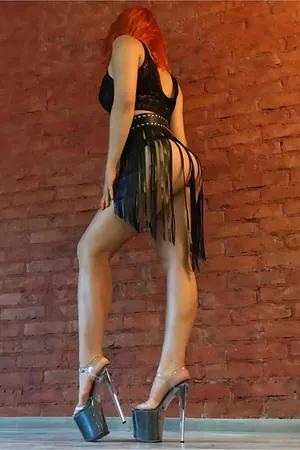 Black Faux Leather Fringe Hip Belt Skirt Studded Detail Women