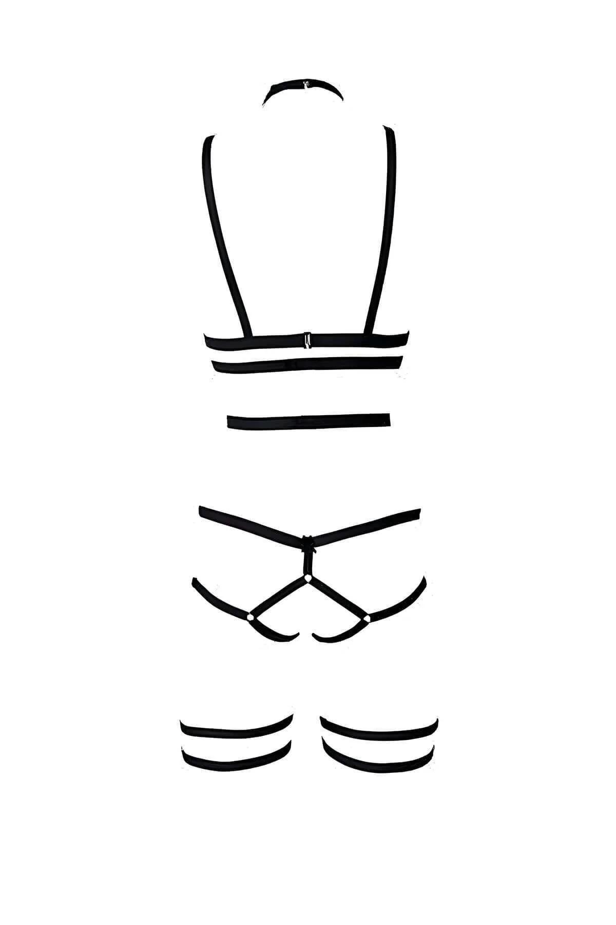 String - Sütyen Jartiyer Harness Takım
