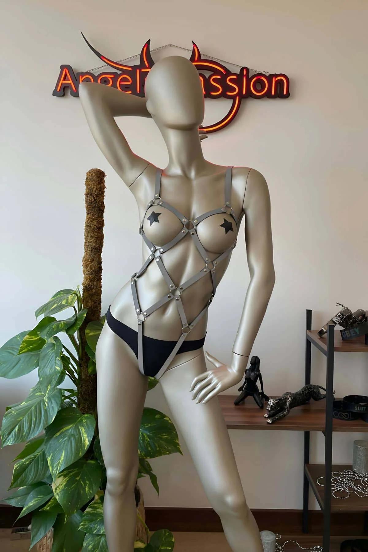 Erotik İç Giyim Reflektörlü Harness