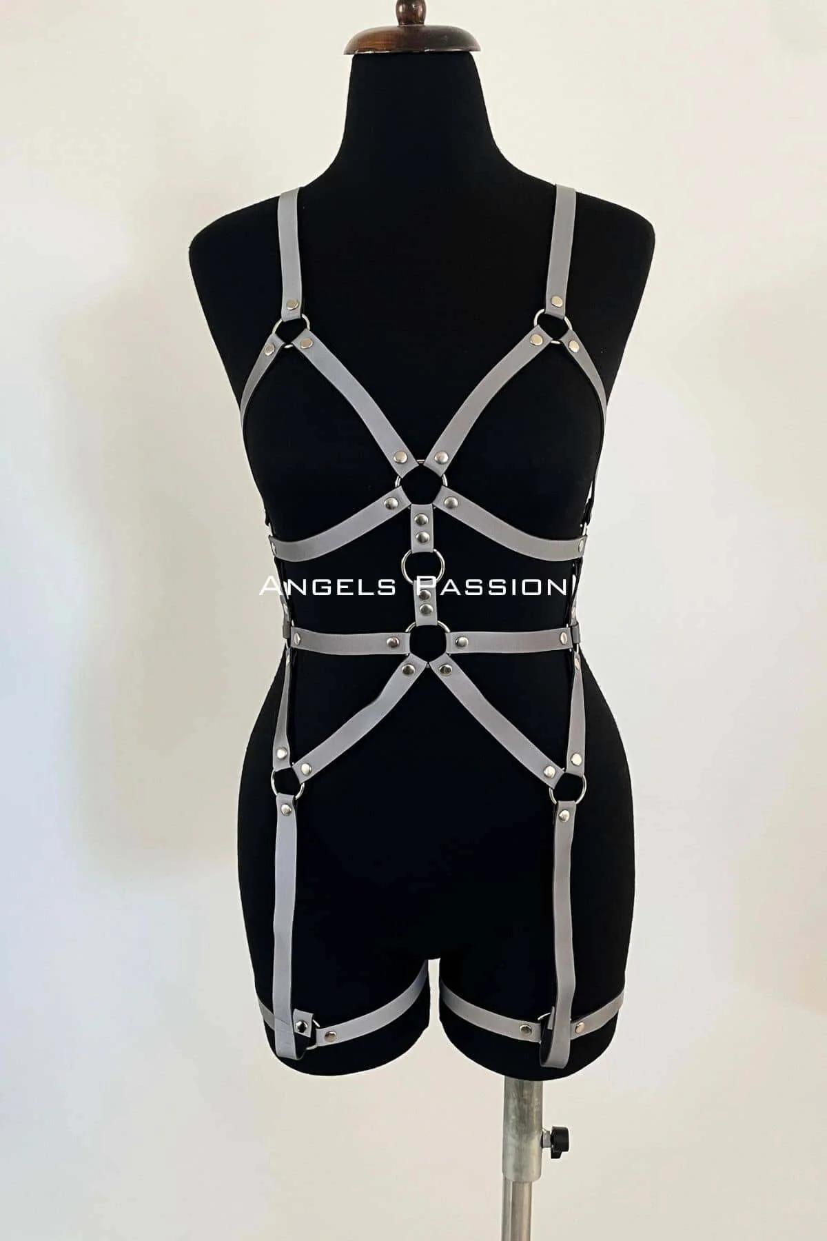 Reflektörlü Full Body Harness, Karanlıkta Yansıyan Dansçı Aksesuar - APFT461