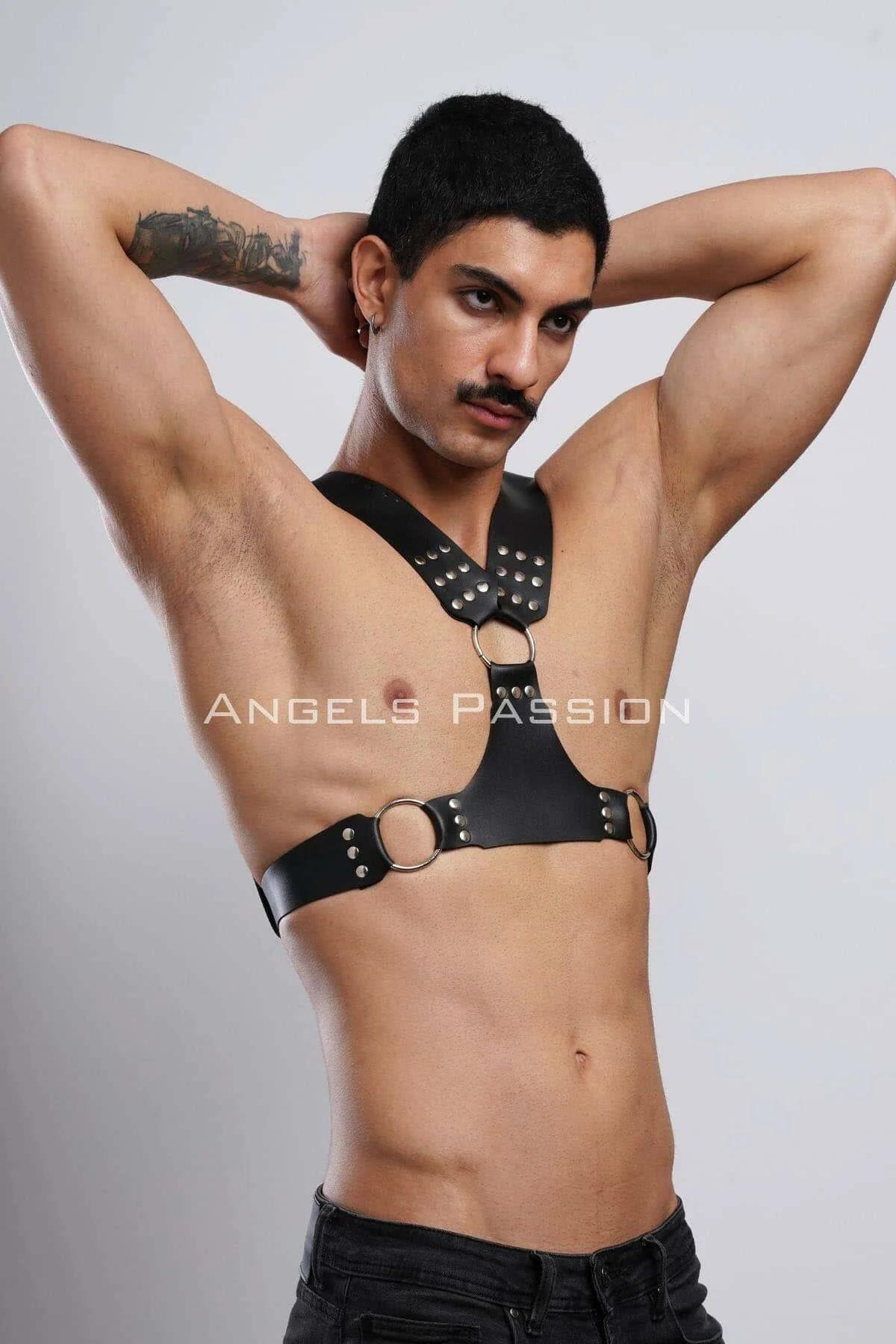 Erkek Harness, Göğüs Harness, Deri Harness, Clubwear, Partyear - APFTM120