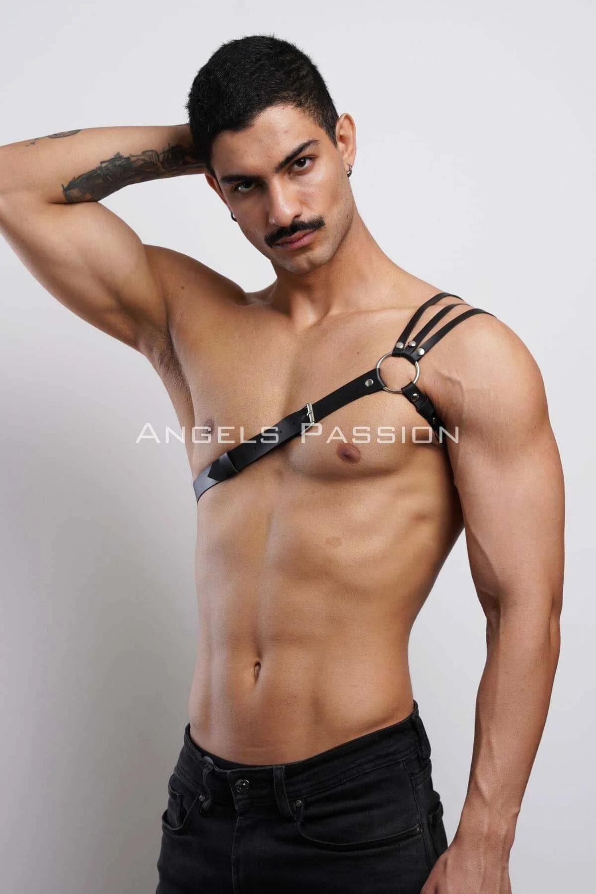 Omuzu Detaylı Şık Erkek Omuz Harness - Erkek Göğüs Harness - APFTM45