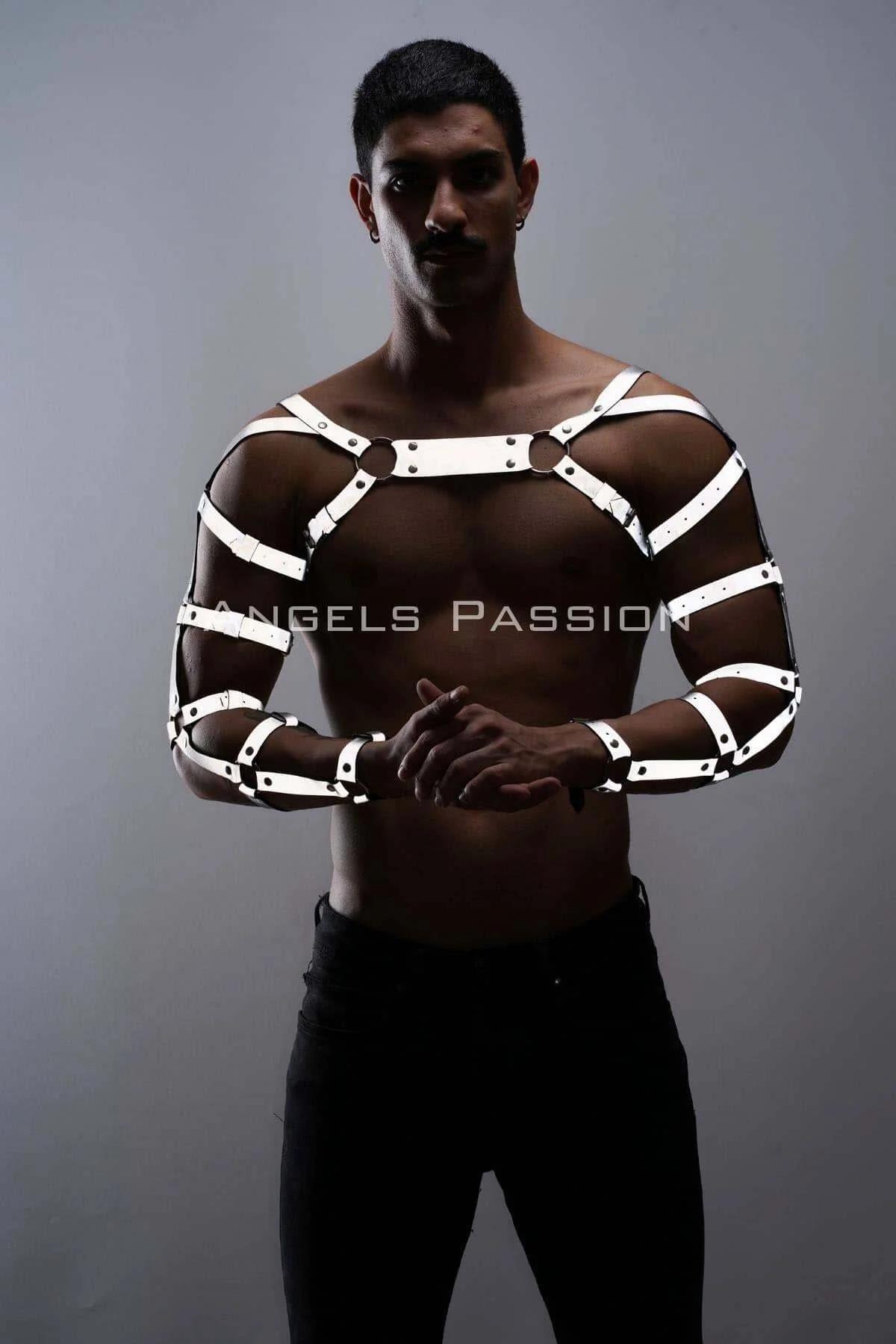 Reflektörlü (Karanlıkta Yansıyan) Erkek Bilek - Kol - Omuz Harness