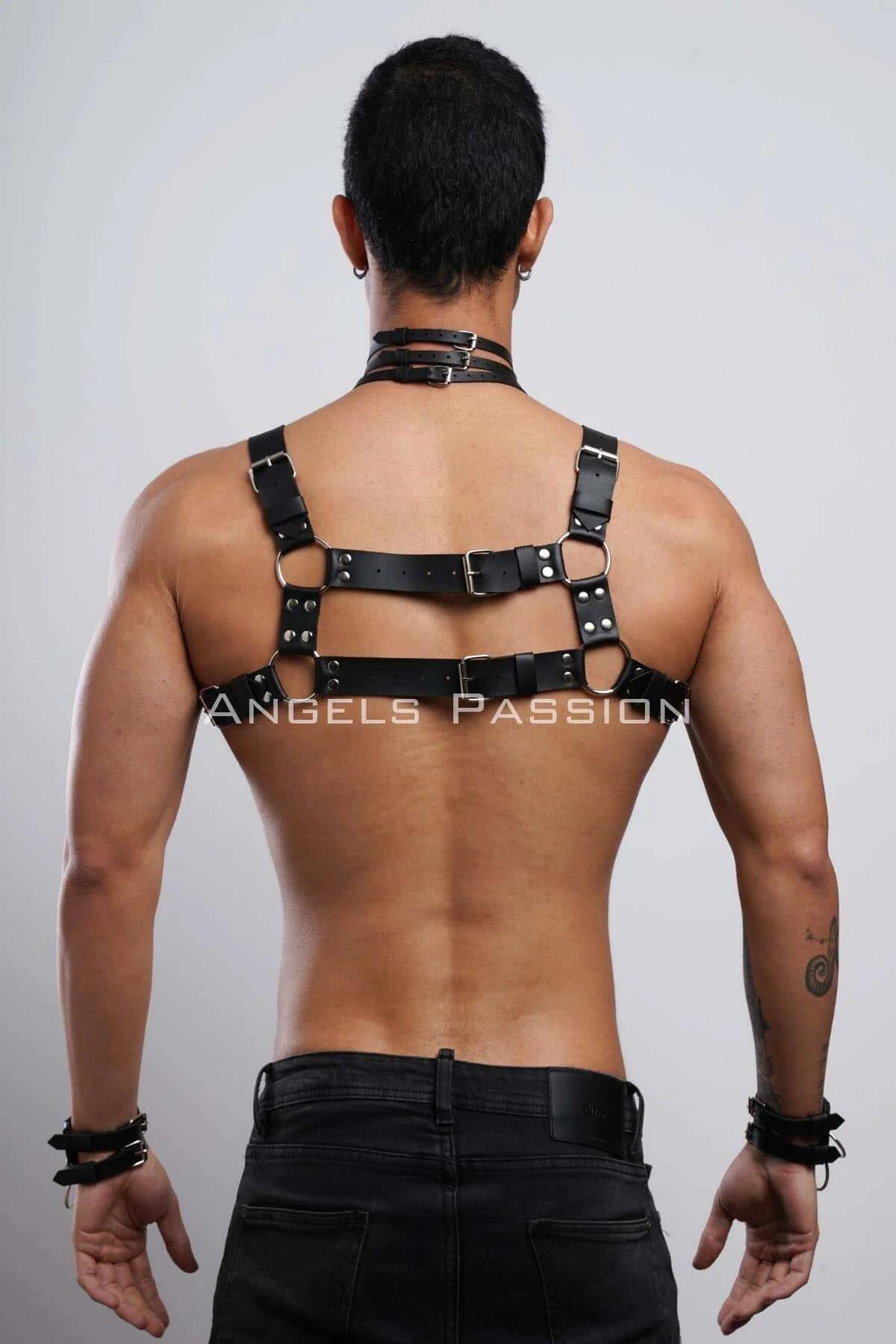 Erkek Fantazi Giyim, Erkek Partywear, Tecnowear, Erkek Göğüs Harness- APFTM55