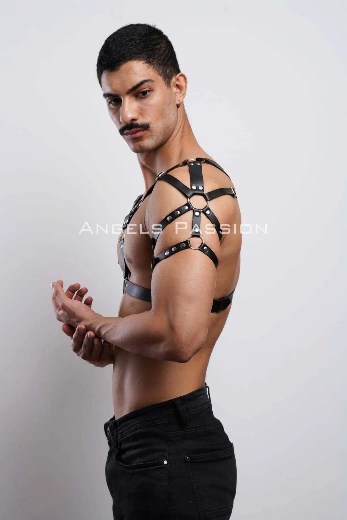 Erkek Harness, Erkek PartyWear, Deri Erkek Parti Elbise Aksesuarı