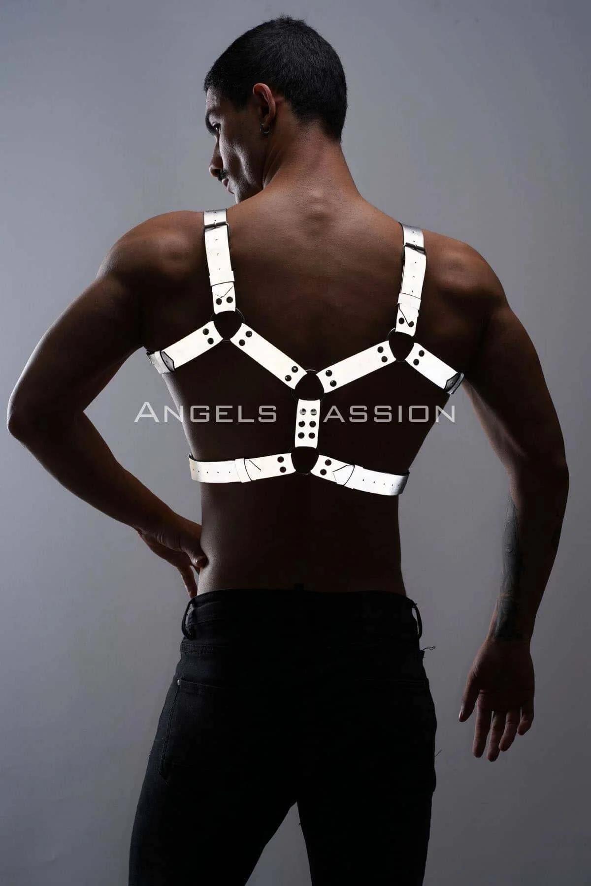 Erkek Göğüs Harness - Reflektörlü (Karanlıkta Yansıyan) Göğüs Harness