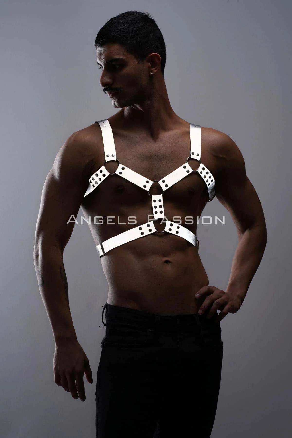 Erkek Göğüs Harness - Reflektörlü (Karanlıkta Yansıyan) Göğüs Harness
