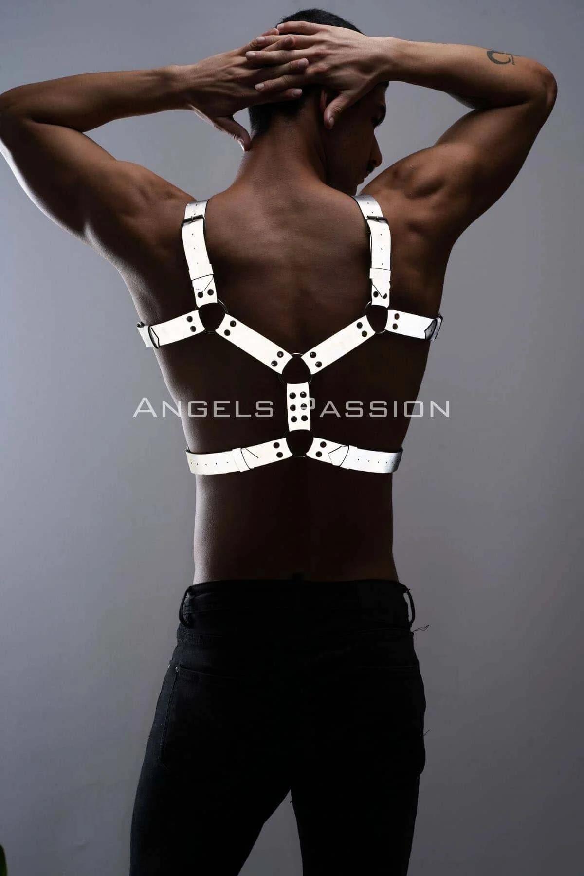 Erkek Göğüs Harness - Reflektörlü (Karanlıkta Yansıyan) Göğüs Harness