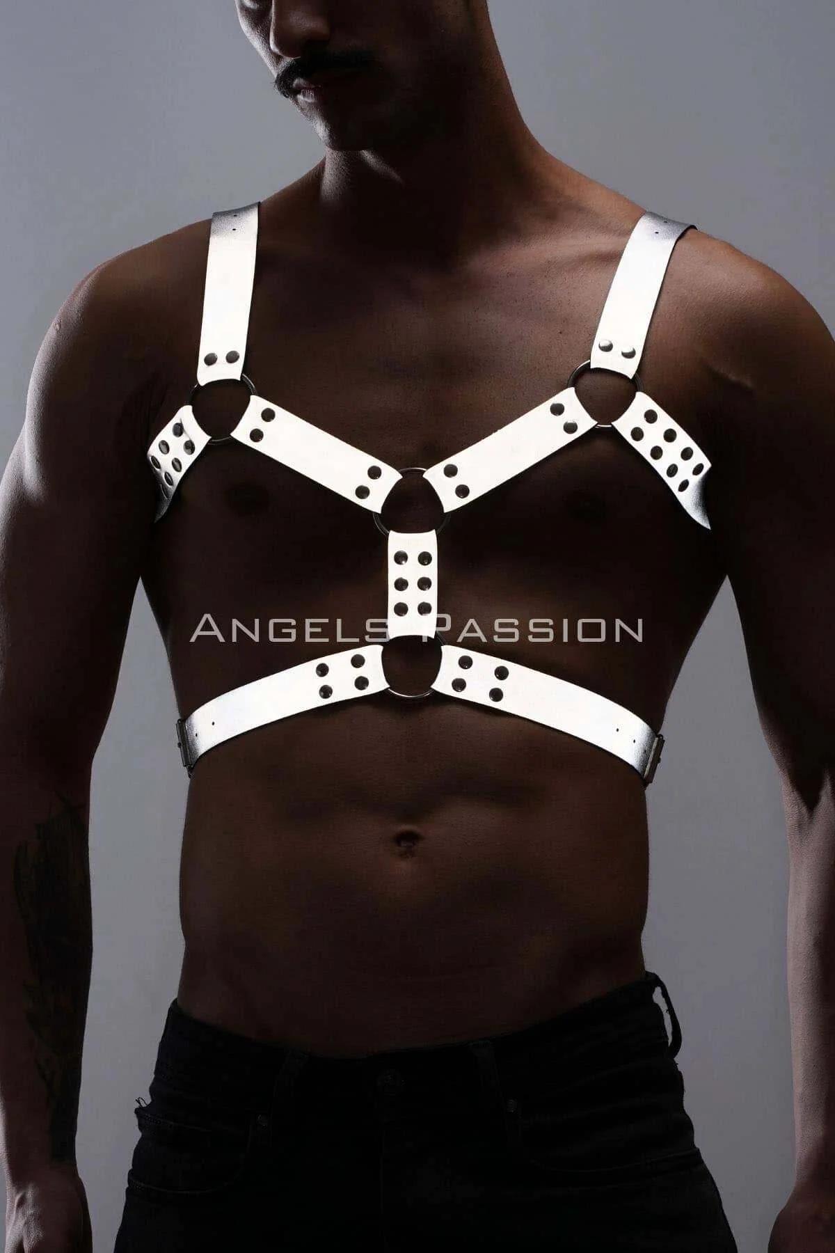 Erkek Göğüs Harness - Reflektörlü (Karanlıkta Yansıyan) Göğüs Harness