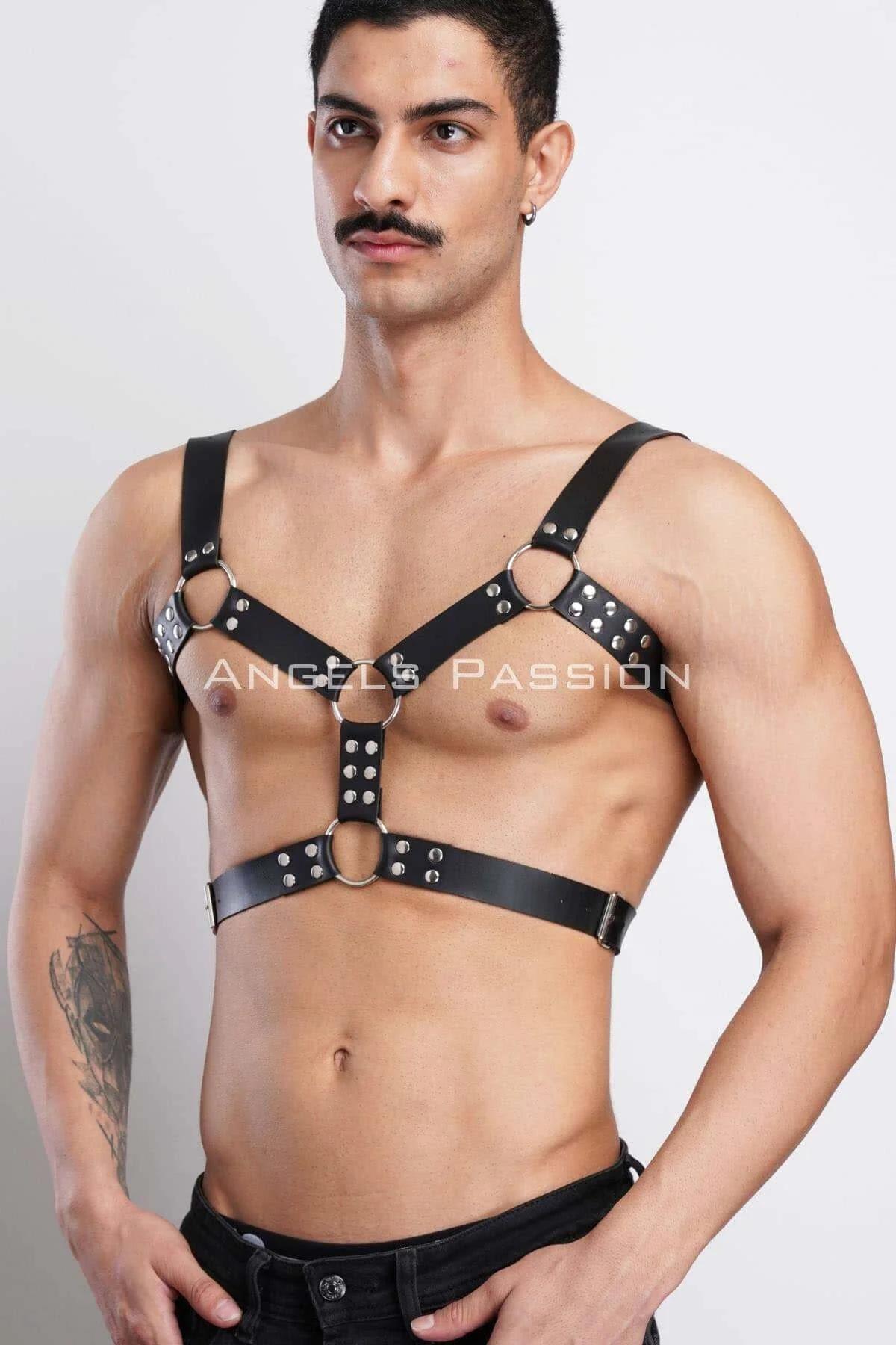 Erkek Deri Göğüs Harness, Erkek Parti Akseuar, Partywear - APFTM78