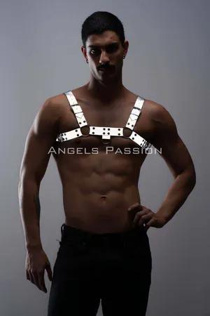 Reflective chest harness with O-ring accents