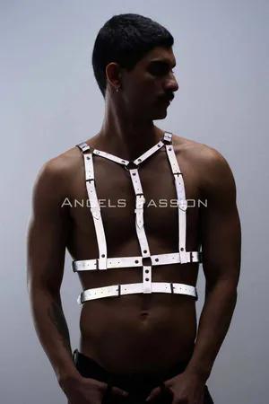 Reflective Chest Harness with Adjustable Straps Silver