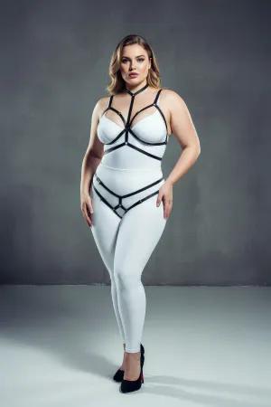 Black Elastic Full Body Harness Women Adjustable Straps