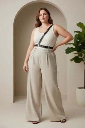 Black Faux Leather Single Shoulder Harness Belt Women with Chains