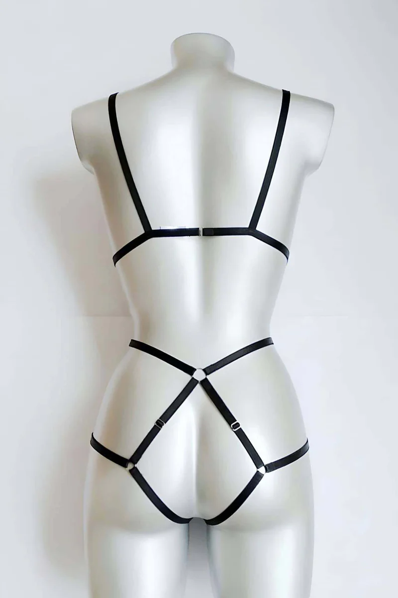 Mens Black Body Harness with