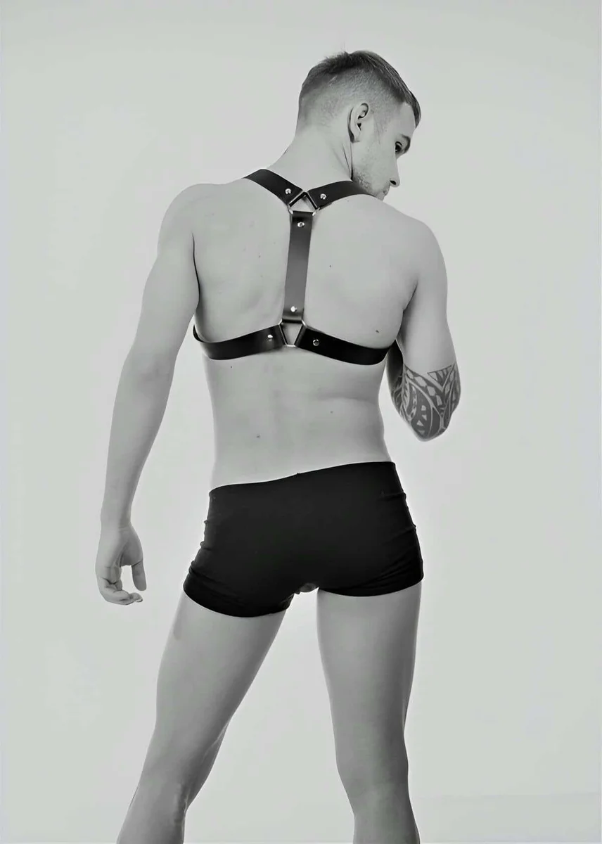 Black Shoulder Harness Close