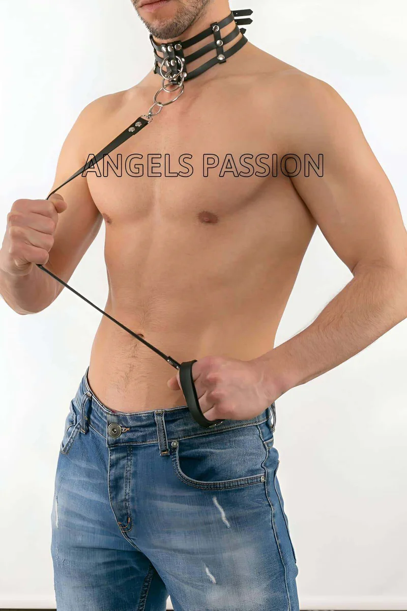 Adjustable Faux Leather Chest Straps Body Harness Detail