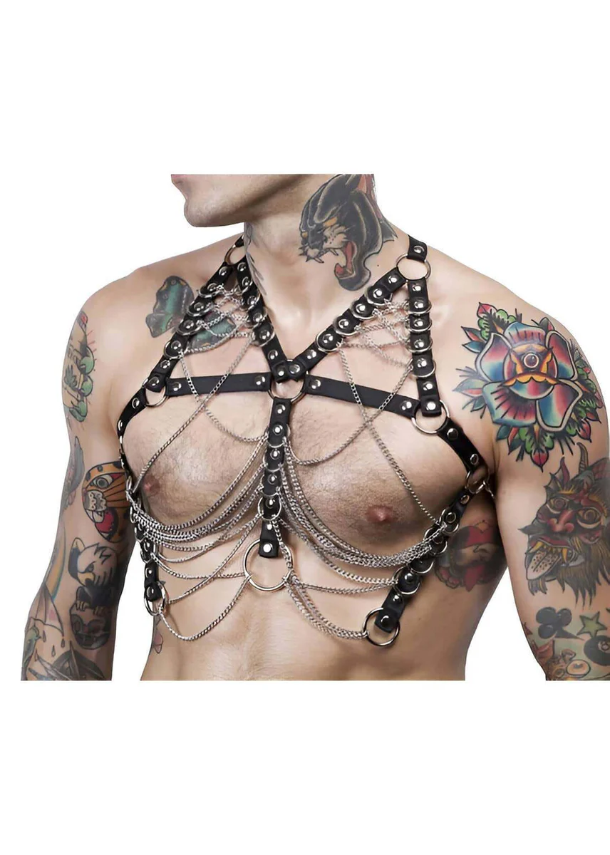 Vegan Leather Chest Harness with