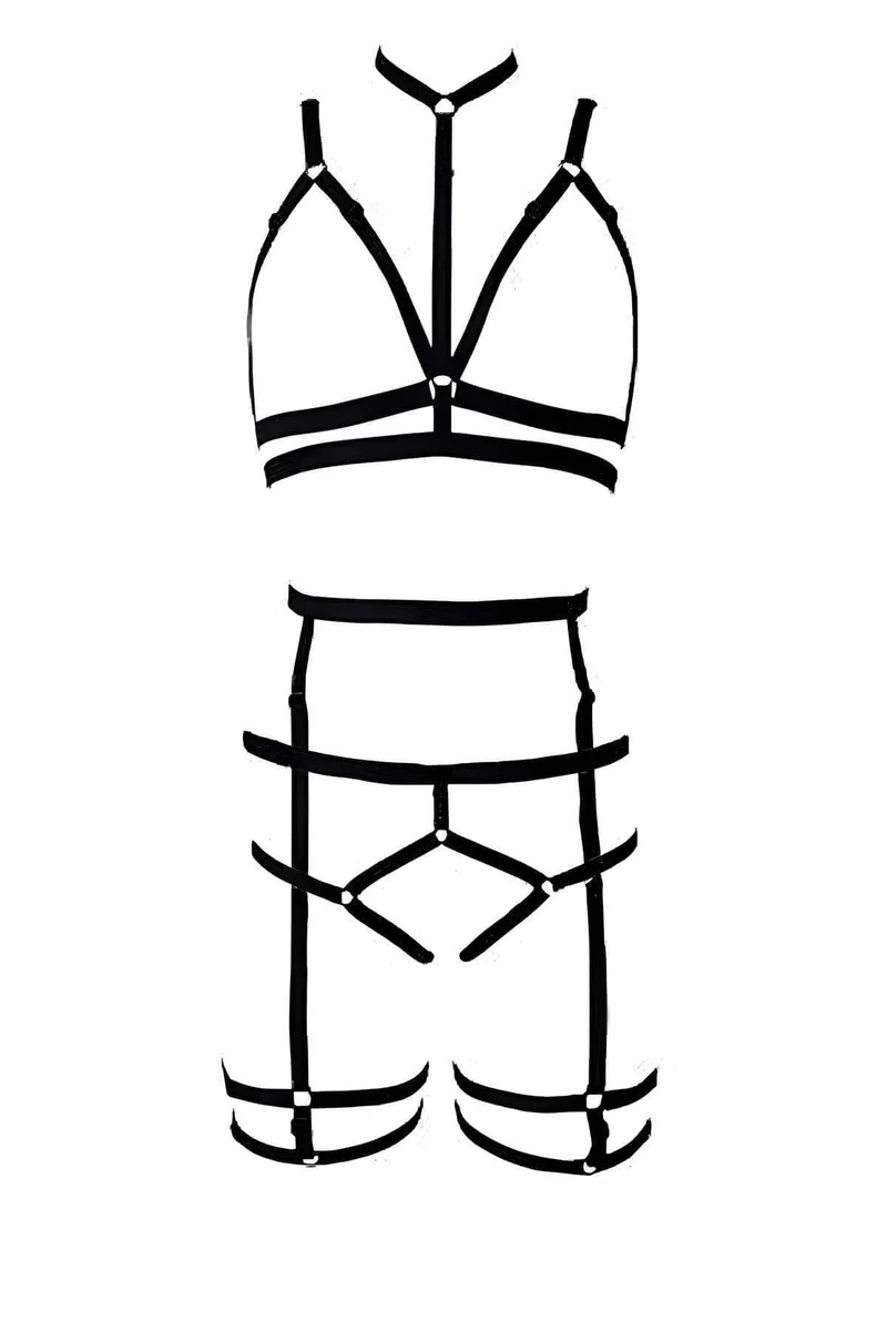 Strappy Body Harness Back View