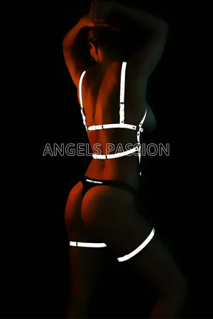 Reflective Body Harness White Vegan Leather Full Body Festival Outfit