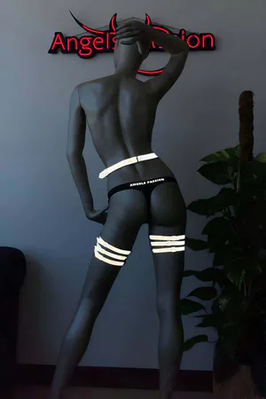 Reflective Leg Harness Garter Black White Glow Festival Wear