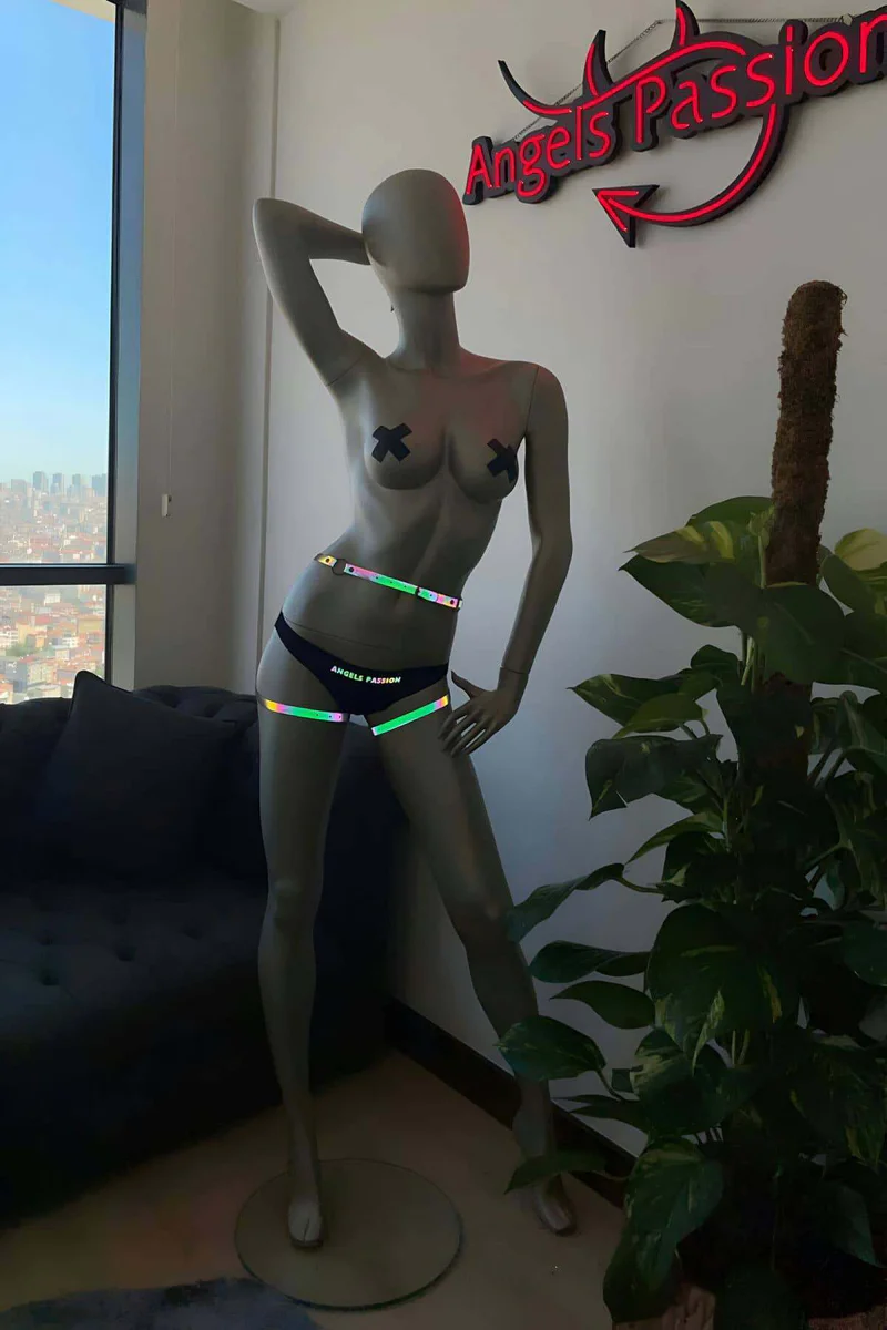 Iridescent Reflective Body Harness with Adjustable Straps - 6