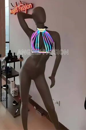 Rainbow Reflektörlü Seksi Harness Büstiyer - APFT551