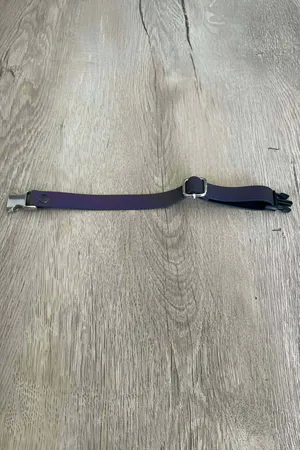 Reflective Gradient Faux Leather Cat Collar Navy to Teal Quick-Release Buckle