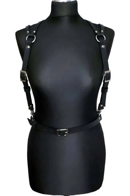Siyah Suni Deri Harness