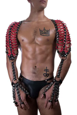 Erkek Fantazi Kol Ve Omuz Lastik Harness - APFTM182