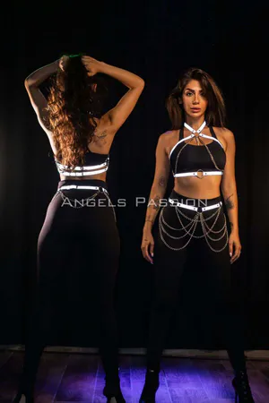 Halogen-white reflective halter harness with layered chain detail and O-ring.