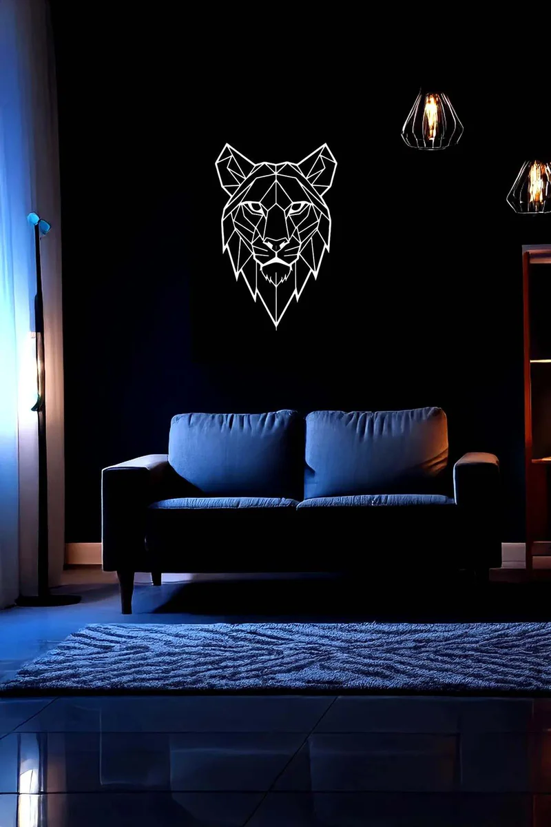 Faux Leather Wall Decor Geometric Design