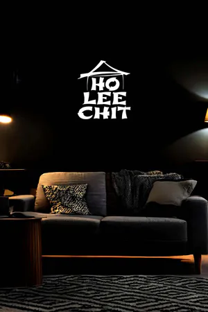 Siyah Reflektörlü "Ho Lee Chit" Duvar Dekoru Sanat Tablosu