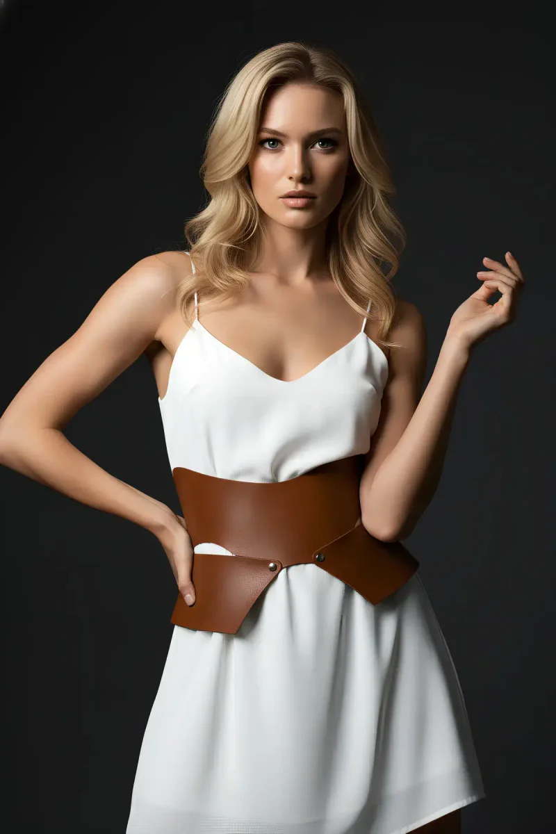 Vegan Leather Waist Harness Tan