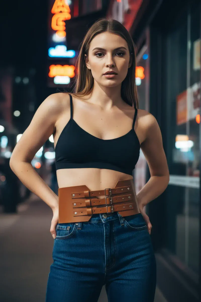 Wide Tan Belt Outfit Inspiration Casual