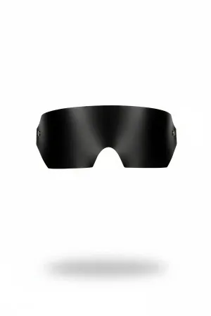 Wide Cut Faux Leather Eye Patch Black Minimalist Style