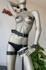 Harness Set including Corset, Collar, Wristband and Leg Band