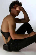 Siyah Deri Erkek Tek Omuz Harness Aksesuar SHM143 - Image 5