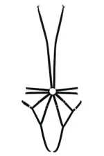 Siyah Halka Detaylı İnce Şeritli Body Harness SH339 - Image 3