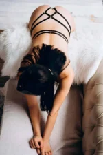 Siyah Yıldız Detaylı Lastik Şeritli Body Harness Vücut Koşumu SH505 - Image 3