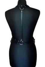 Siyah Deri Çapraz Askılı Göğüs Harness Vücut Aksesuarı SH919 - Image 4