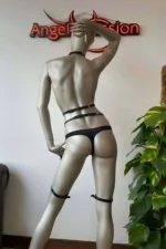 Leather Garter Harness Lingerie with Bow Detail - Image 2