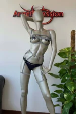 Nightgown Set White Reflective Garter Bra Set - SH560 - Image 4