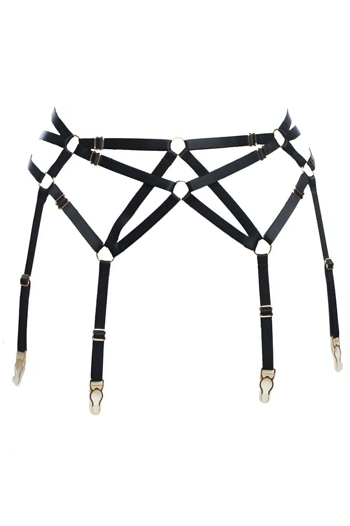 Elegant Harness Garter with Cross Detail - SH146