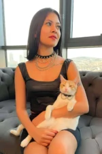 Siyah Deri Çivili ve Çoklu Zincir Detaylı Anne Kedi Choker Seti SH1042