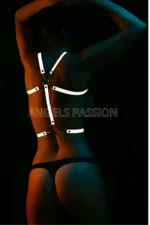 Dancer Costumes White Reflective Sexy Breast Harness - SH107 - Image 3